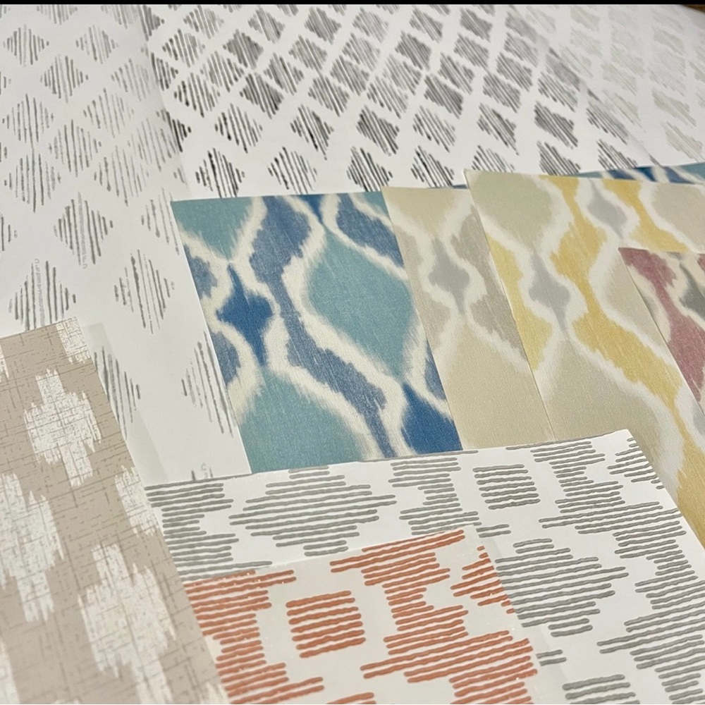 18 Large Designer Multicolor Similar Repeat Patterns Wallpaper Sample Sheets